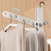 Portable Foldable Clothes Hanger with 7 Holes Multi-functional Drying Rack for Travel Hotel Business Trip Lightweight Space Saving Organizer
