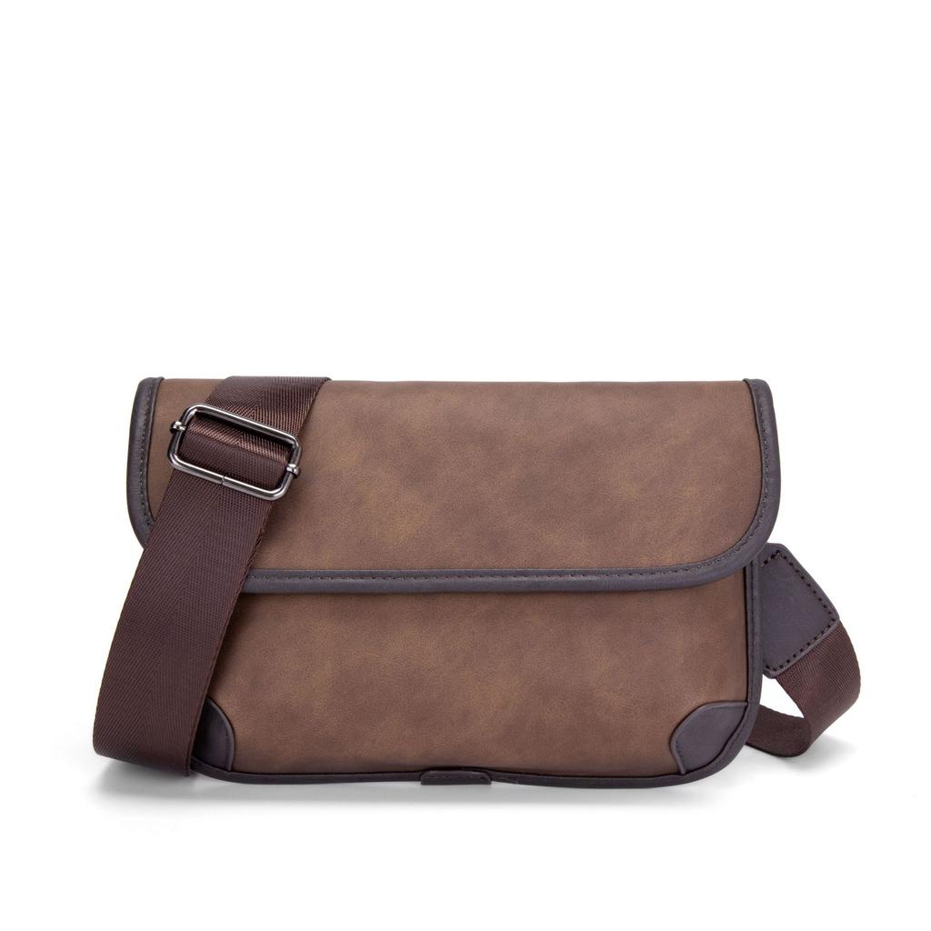 Bolso bandolera de un solo hombro para hombre, bolso urbano sencillo con cabeza de tigre, bolso de Color Retro para hombre, bolso pequeño de cuero