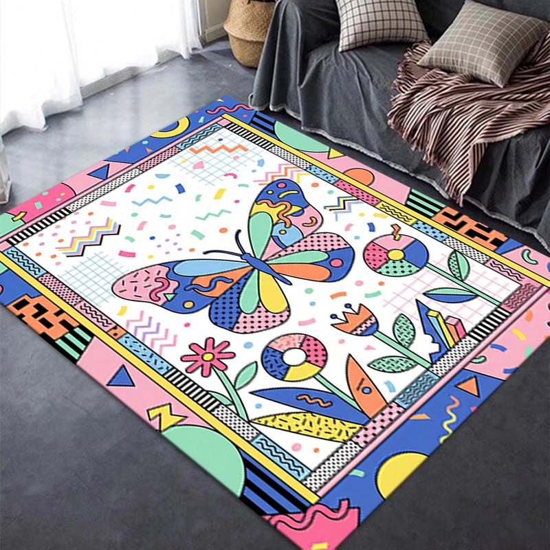 2025 New Butterfly Decoration Carpet Rug for Living Room Bedroom Home Sofa Decoration,Kids play Non-slip Floor Mat17