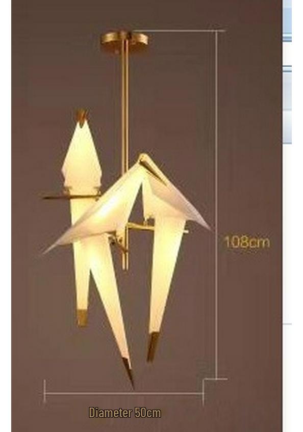 Modern Origami Bird Pendant Lamp - Creative Design for Restaurant, Living Room, or Bedroom