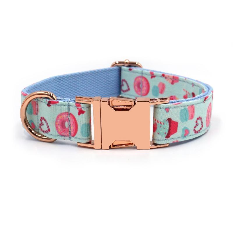 Cute Printed Pet Dog Collar Laser Engraved Dog Collar