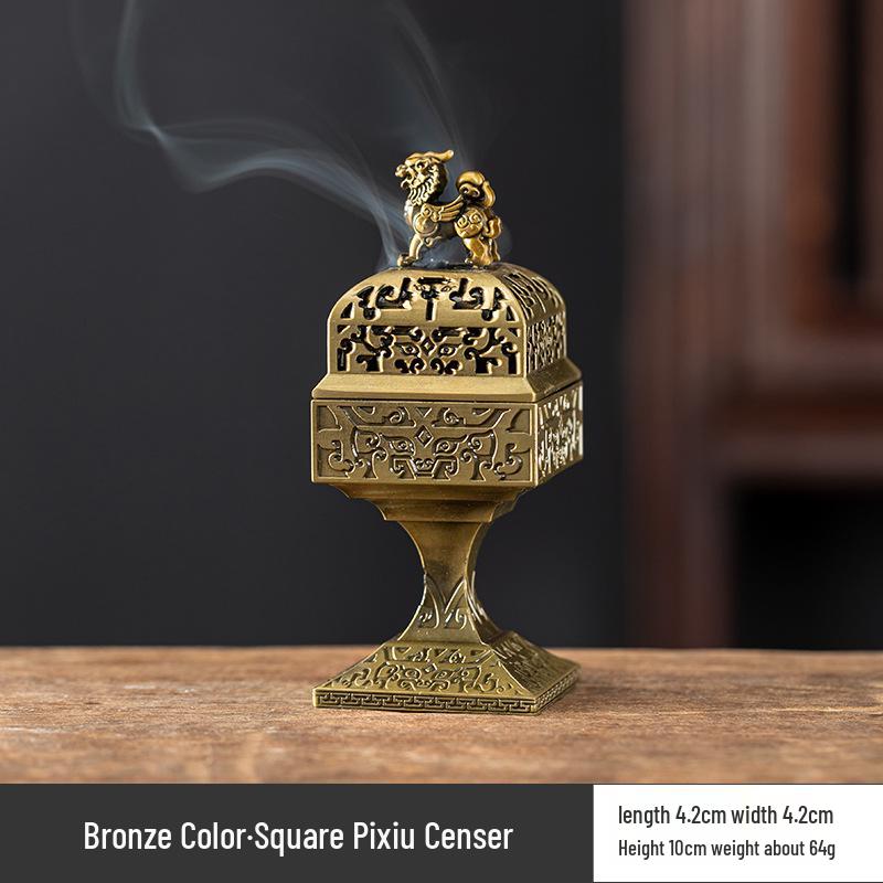 Creative Alloy Mini Indoor Incense Burner - Perfect for Homes, Hotels, and Small Decorative Spaces