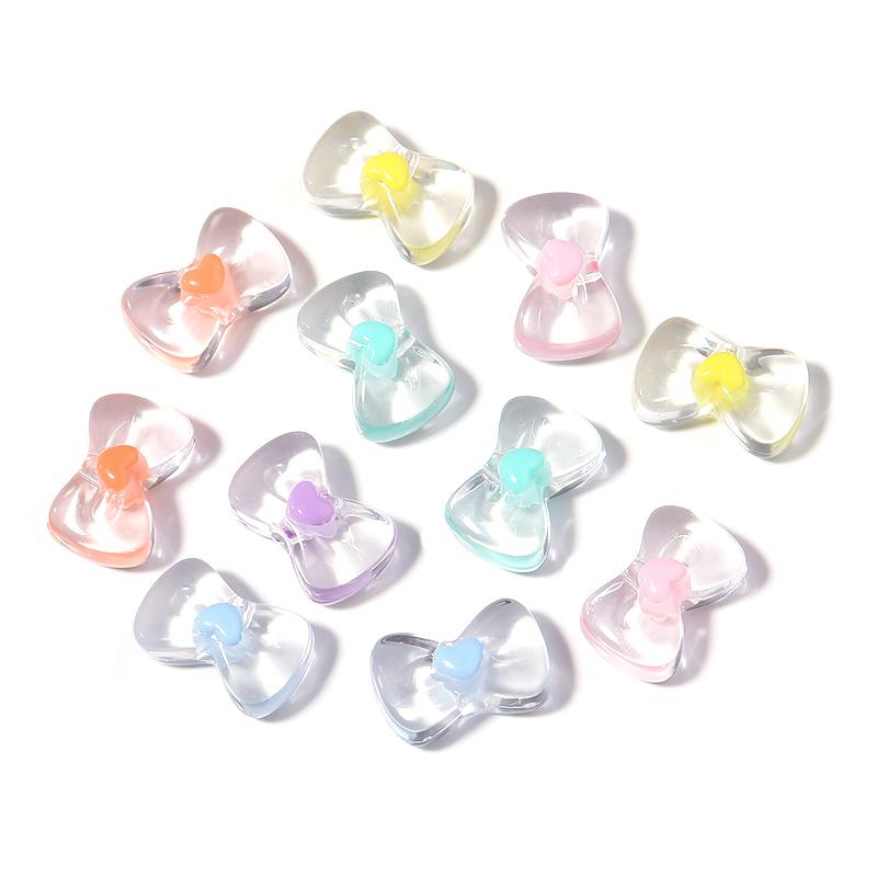 50pcs/lot Colored Acrylic Round Beads Loose Spacer Star Flower Pumpkin Bead For Girls DIY Charm Jewelry Making Bracelet Necklace