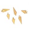 10pcs Gold Color Stainless Steel Circular Cone Charms DIY Jewelry Making Earrings Pendant Findings Handmade Bracelets Supplies