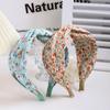 PROLY New Fashion Women Headband Wide Side Cross Knot Flower Hairband Fresh Color Bohemia Turban Hair Accessories