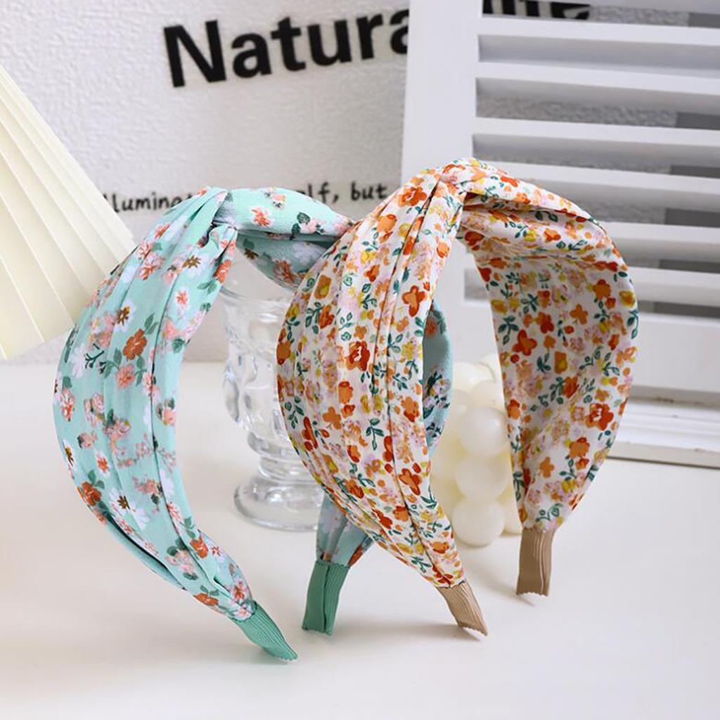 PROLY New Fashion Women Headband Wide Side Cross Knot Flower Hairband Fresh Color Bohemia Turban Hair Accessories