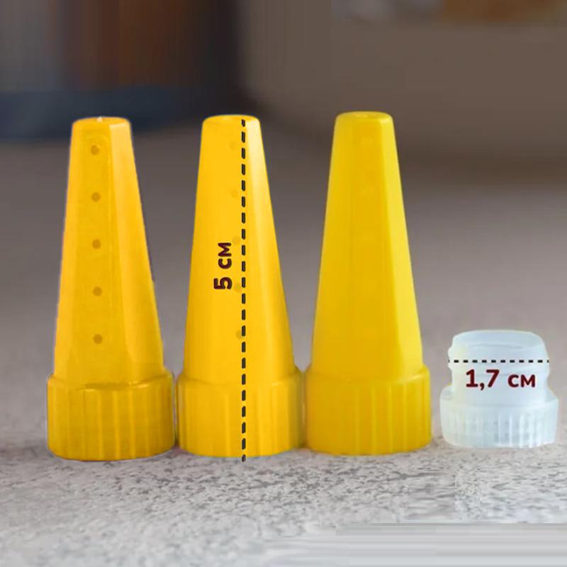 3 Pcs Salad Sauce Syrup Jam Ketchup Squeeze Bottle Nozzle Salad Dressing Dispenser Piping Tip Food Grade Pp Kitchen Gadgets