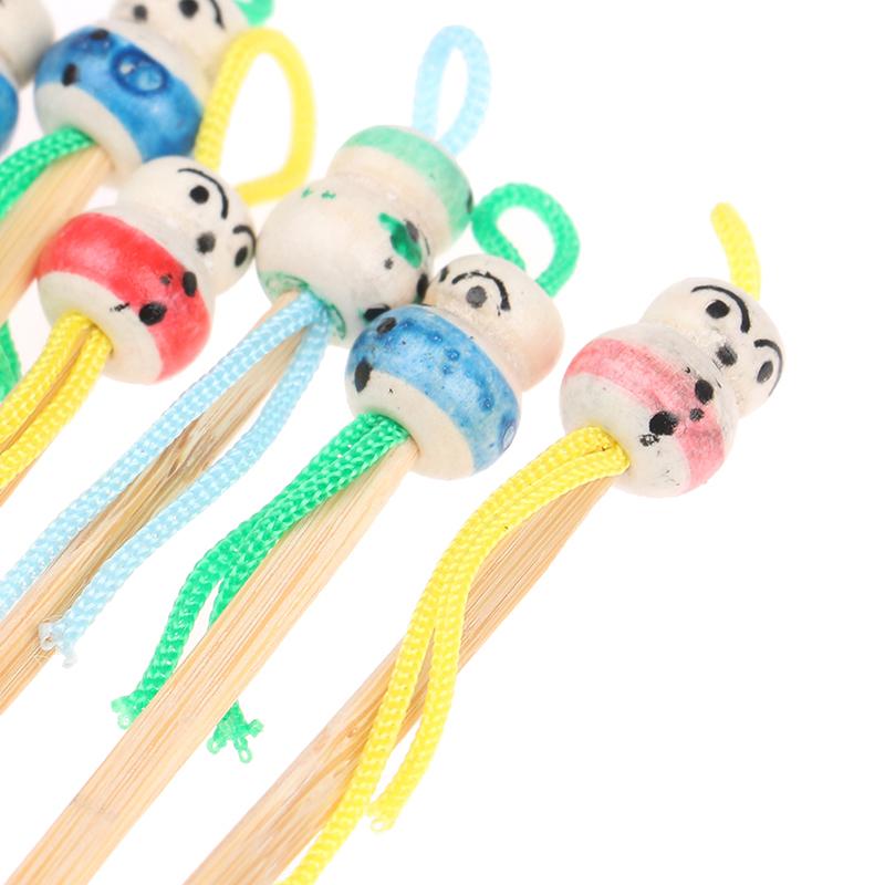Natural Handmade Bamboo Ear Digging Spoon Doll Head Bamboo Ear Stick