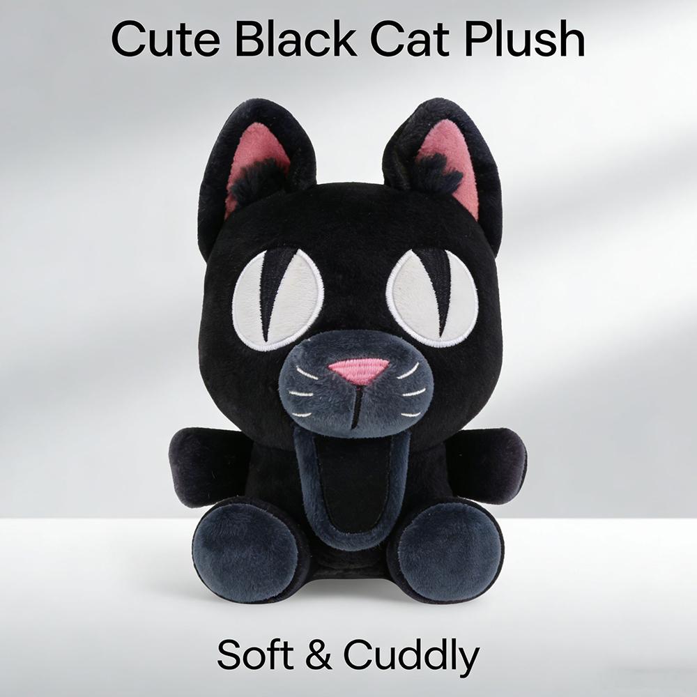 

Cuddly 99 Night in The Forest Cat Stuffed Doll Cartoon 99 Night Black Cat Plusie Toys Soft Halloween Birthday Party Gift