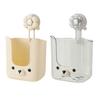 Storage Box with Vacuum Suction Cup Wet Tissue Holder Hygienic Wipe Holder Cute Bear Shape Kitchen Bathroom Organizer