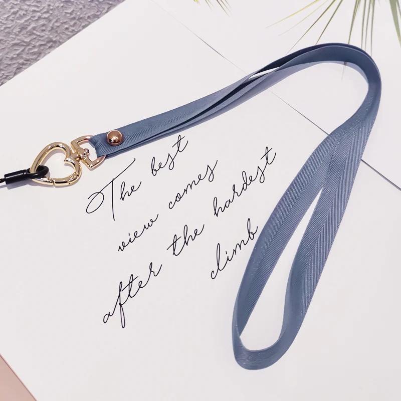 2 Stück Pfirsichherz-Schnalle Handy-Lanyard Lang Abnehmbare Schnalle Gurtband Seil Schlüssel Arbeitsausweis Kartenhülle Lanyard