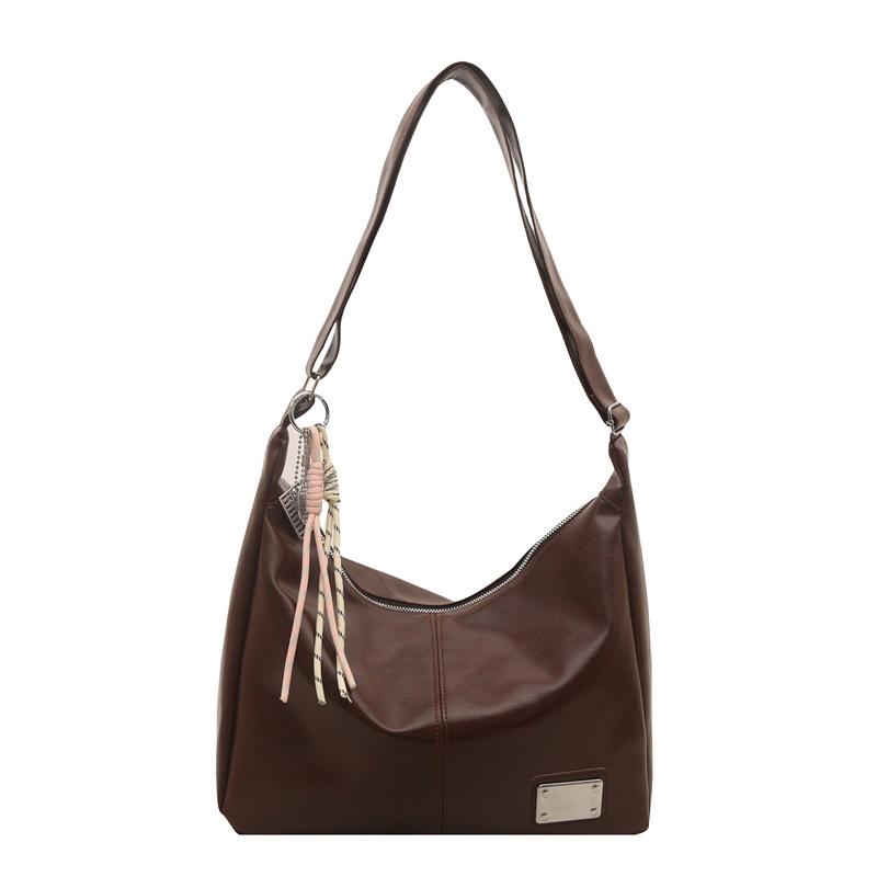 Bag Women's Korean Version Ins Trendy Fashion Casual Tote Bag 2025 New Simple Large-capacity Shoulder Oblique Span Bag