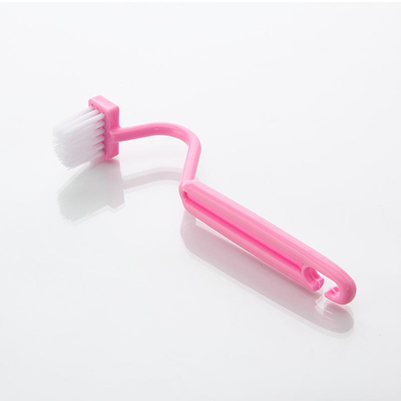 

Чистящая щетка V-образная S-образная внутренняя угловая щетка Санитарная щетка с изогнутой ручкой 20cm розовый