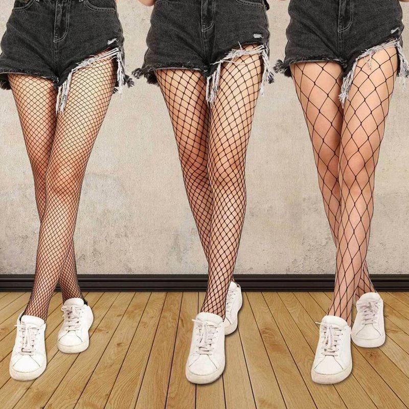 Sexy Long Short Women Fashion Hollow Out Socks Fishnet Slim Stockings Female Black Mesh Tights Stocking Club Hosiery Sock