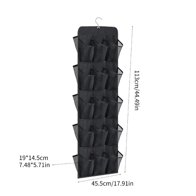 Space Saving 30Pocket Large Mesh Cloth Storage Bag Wall-Mounted Sundries Organizer Holder Room Shoes Storage Containers