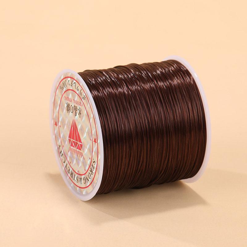 1Roll Beading Thread Accessories Flat Elastic Thread Elasticity Spandex DIY 0.8mm Elastic Cord Hand Knitting