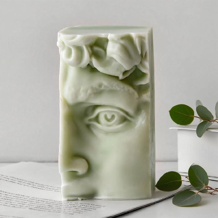 Human Face Silicone Candle Molds for Epoxy Resin Making Candle Soap Multunction Silicone Mould Temperature Resistant