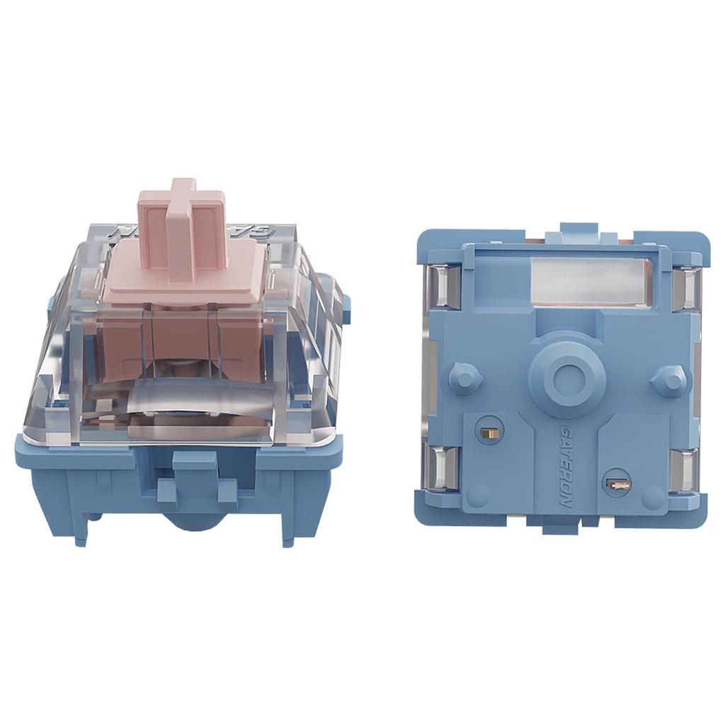 GATERON Melodic Keyboard Switches, Clicky RGB LED 5-Pin Factory-Lubricated 60gf Key Switches for MX Mechanical Keyboards (35 PCS)