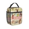 Curious George Monkey Cartoon Insulated Lunch Bag Large  Reusable Cooler Bag Tote Lunch Box School  Travel Food Handbags