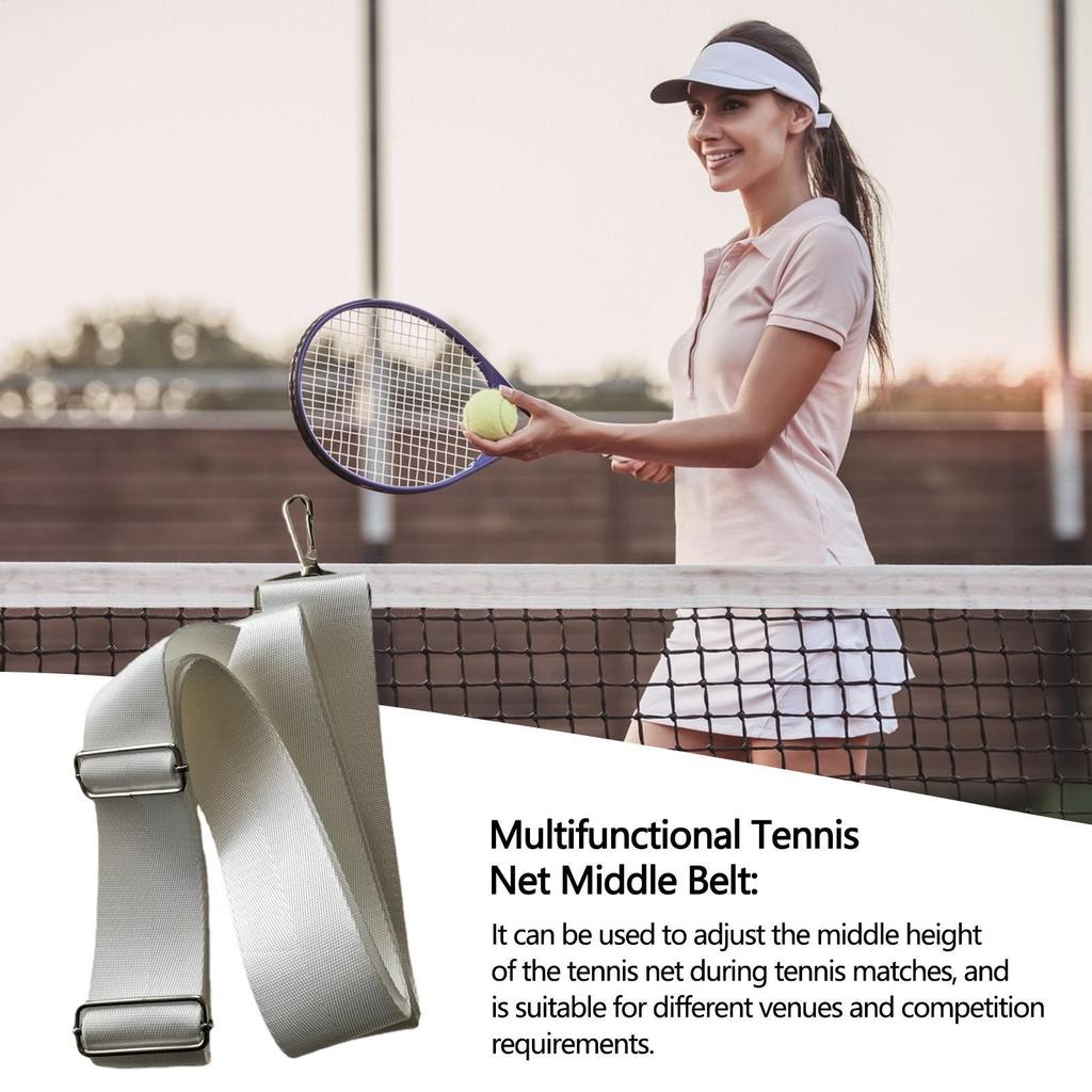 For Tennis Games Tennis Net Center Strap 130g 220x5cm Nylon Adjustable Net Webbing White For Tennis Nets Center Belt