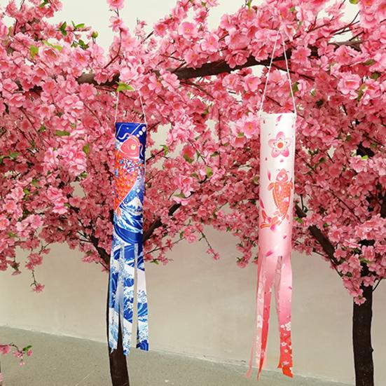 Hanging Ornament Good Delicate Texture Fabric Hanging Decoration Fish Windsock Banners Hanging Flag Streamer Windsock Flag for Restaurant