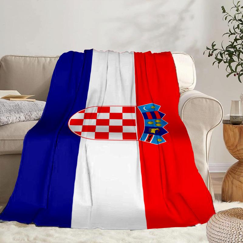 Coperta portatile/morbida per la Fiera del Calcio Croato, coperta da letto, adatta per viaggi, campeggio, soggiorni, uffici, divani, regali per tifosi