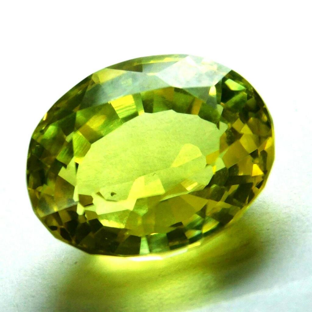 AAA Flawless Yellow Sapphire CERTIFIED 12 Carat Natural Loose Gemstone Oval Cut B-5