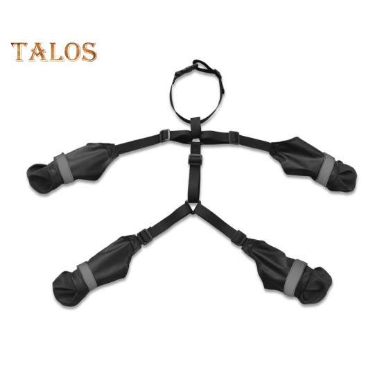 

Леггинсы для собак, регулируемая защита для лап собак, водонепроницаемая обувь с подтяжками, нескользящие ботинки для собак зимой, снегом, дождем, походами M чёрный