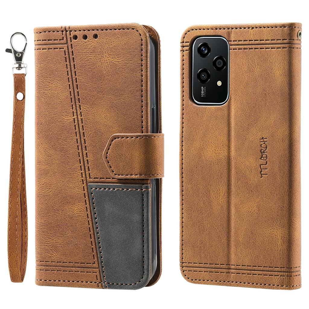 TTUDRCH Style 004 for Honor 200 Lite Case Leather Magnetic Clasp RFID Blocking Phone Cover