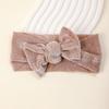 New Solid Solor Children's Hair Accessories Baby Plush Bow Headband Baby Soft and Comfortable Fabric Headband