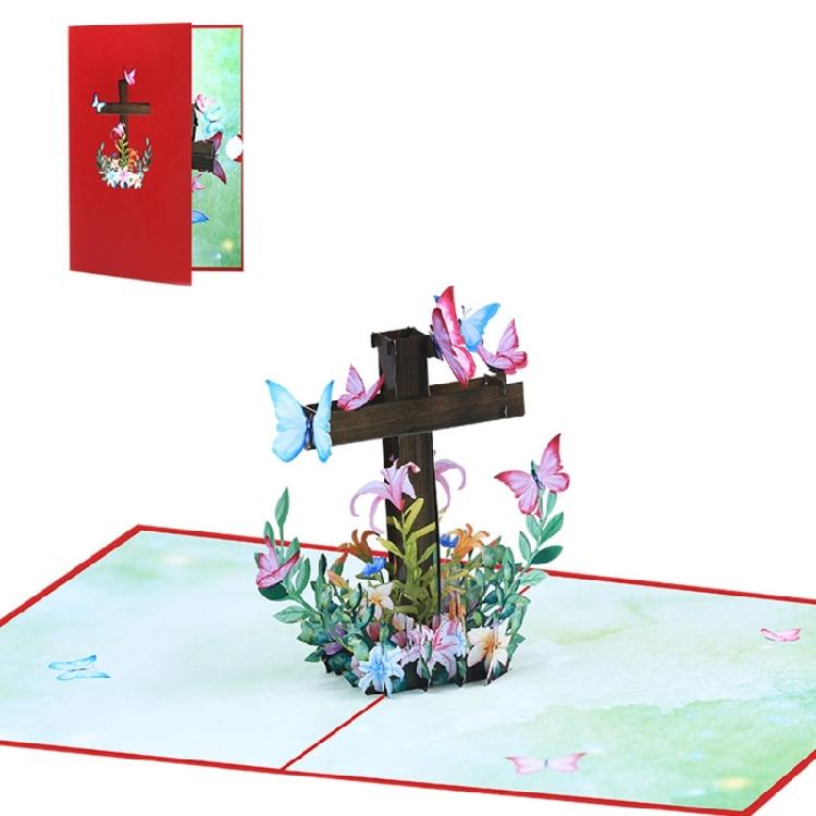 Easters Popup Cards 3D Easters Greeting Card,Religious Crosses Easters Card Gift 1