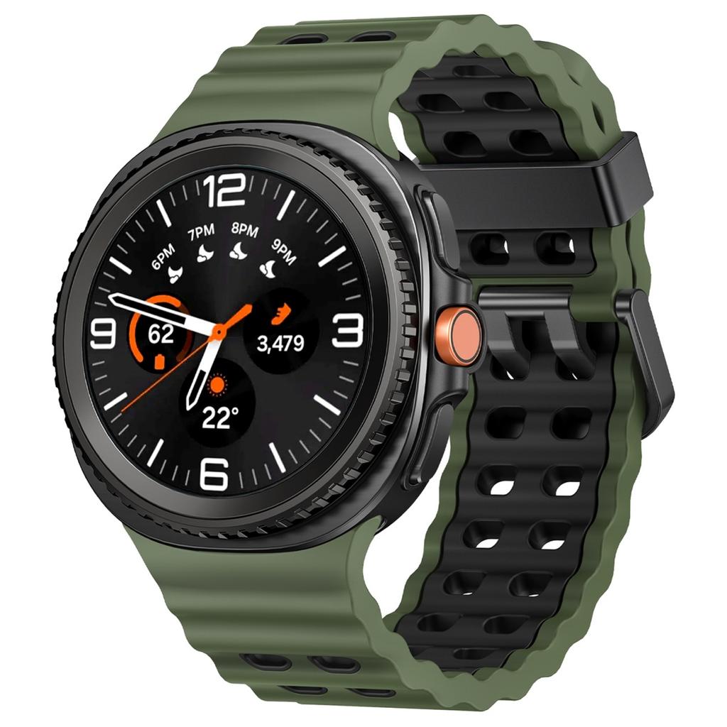 Silicone Strap for Samsung Galaxy Watch 8/8 Classic Sport Breathable Wristband For Galaxy Watch 8 40/44mm Two-Tone Silicone Band