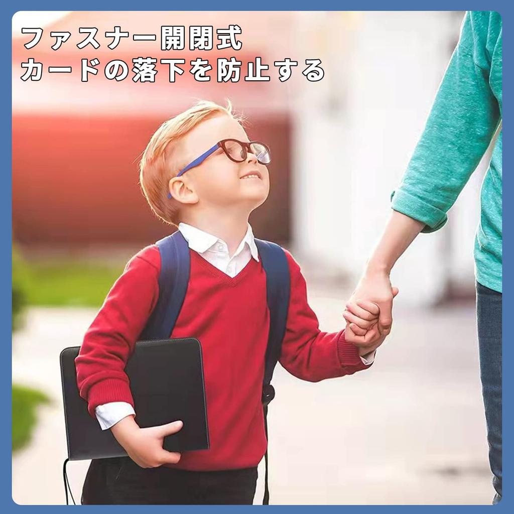 SUSWIM 4 fickor rymmer 400 kort Albumfil för samlarkort Bärbara fickor med dragkedja för kortsamling 400 kort (4 förvaring)