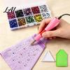 Professional Hotfix Rhinestone Applicator Kit with 7 Tips Hot Fix Setter Flatback Wand Tool for DIY Clothing Fabric Craft Projects Shoes Bags Easy