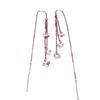 Color Gold Purple Gold Shiny Flower Earrings Exquisite Delicate Rose Gold Fringed Earrings