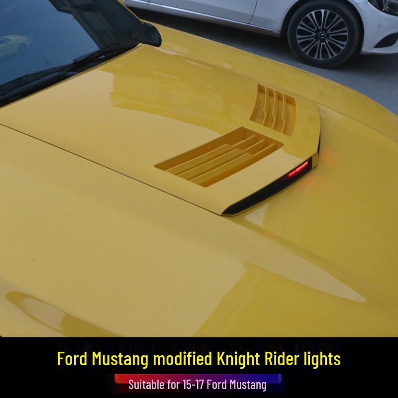15-17 Ford Mustang Ranger Thunderbolt Decorative Hood Panel with Lights