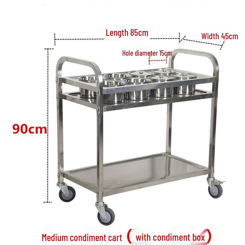 Mehrzweck-Servierwagen aus Edelstahl
