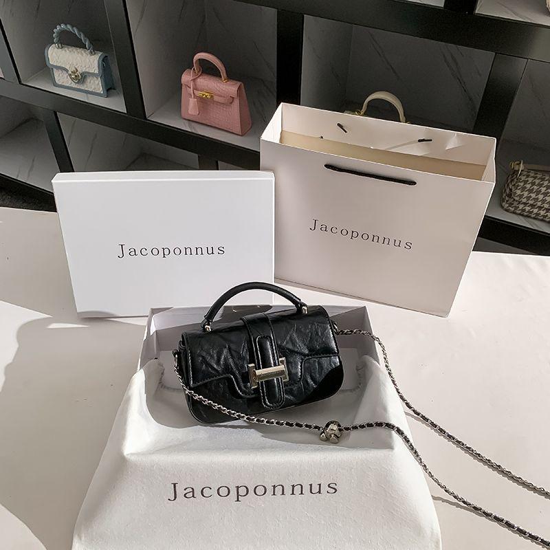 

Jacob Leather Folds Niche Style Satchel Camera Bag Ruched black [limited gift box + gift bag]]