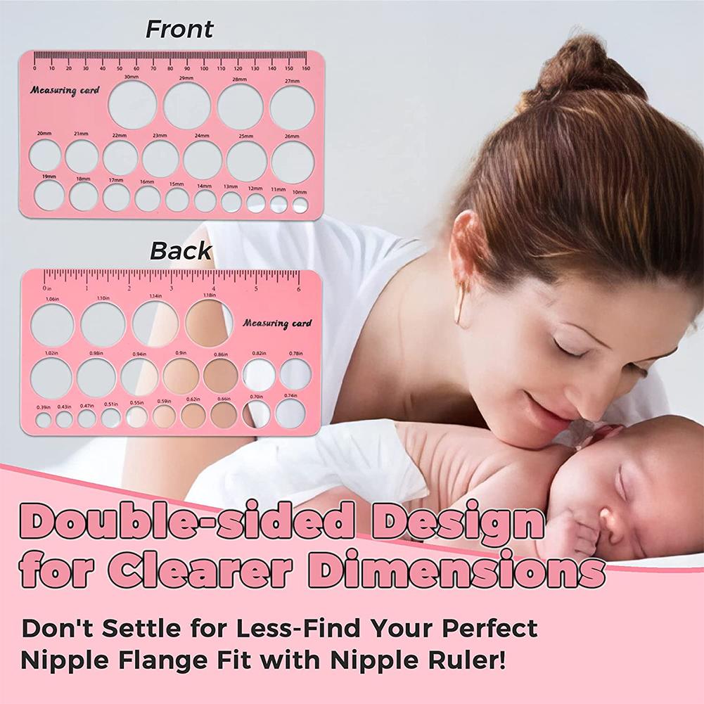 Silicone Nipple Measuring Card Smooth Flange Measurement Tool Soft Safe Lightweight Perfect Gift Nontoxic Feeding Supplies
