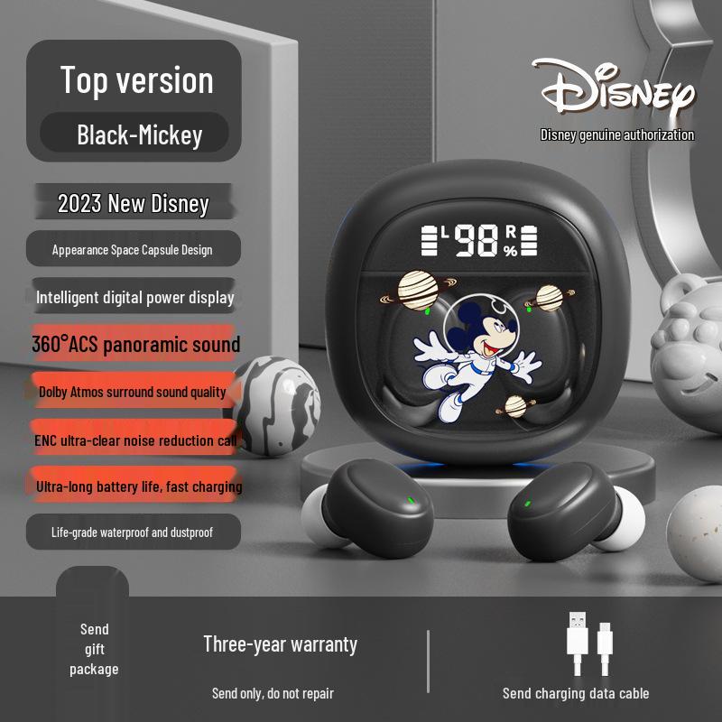 Disney Licensed M41 Wireless Bluetooth In-Ear Headphones with Digital Display - Cute and High-Value Audio Experience