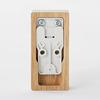 Muji Resin Wall-Mounted Furniture Hook Oak Wood Light Gray Width 4 Depth 6 Height 8 Cm