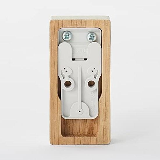 Muji Resin Wall-Mounted Furniture Hook Oak Wood Light Gray Width 4 Depth 6 Height 8 Cm