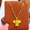 Elephant Pendant Necklace with Gold & Diamond Accents - Stylish, Luxurious, and Elegant Design