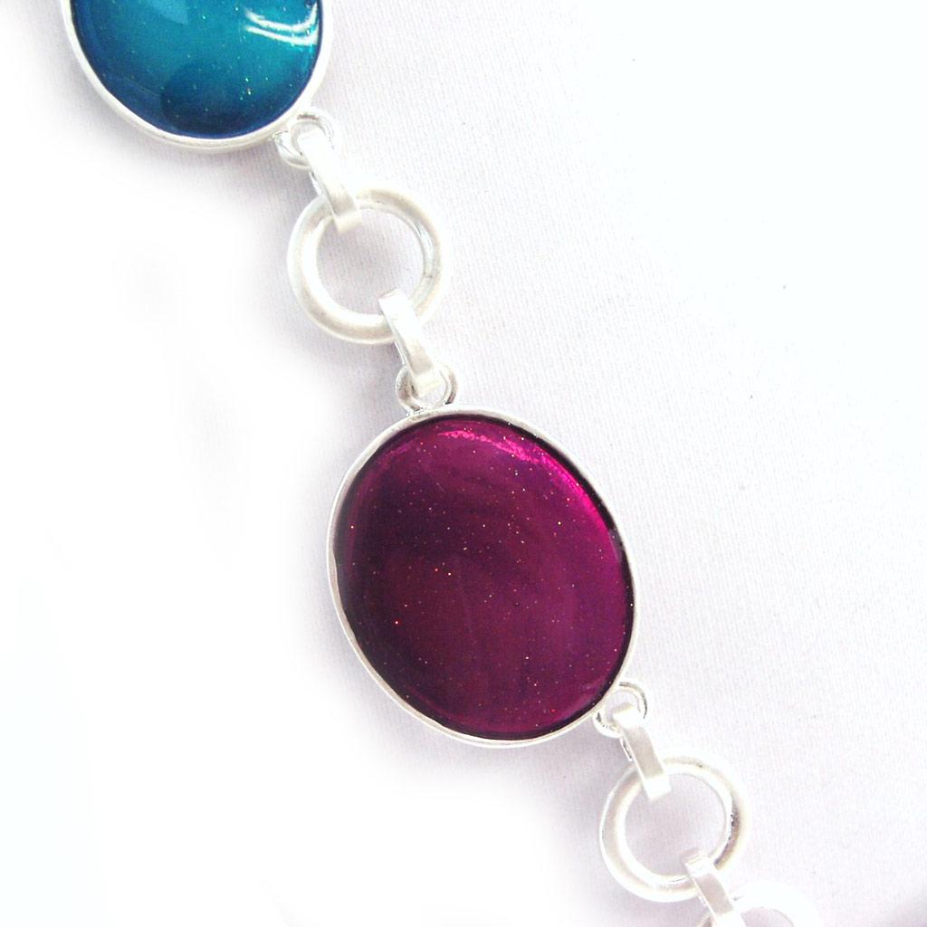 NOA [G5946] - Designer Necklace 'Nora' Turquoise Pink
