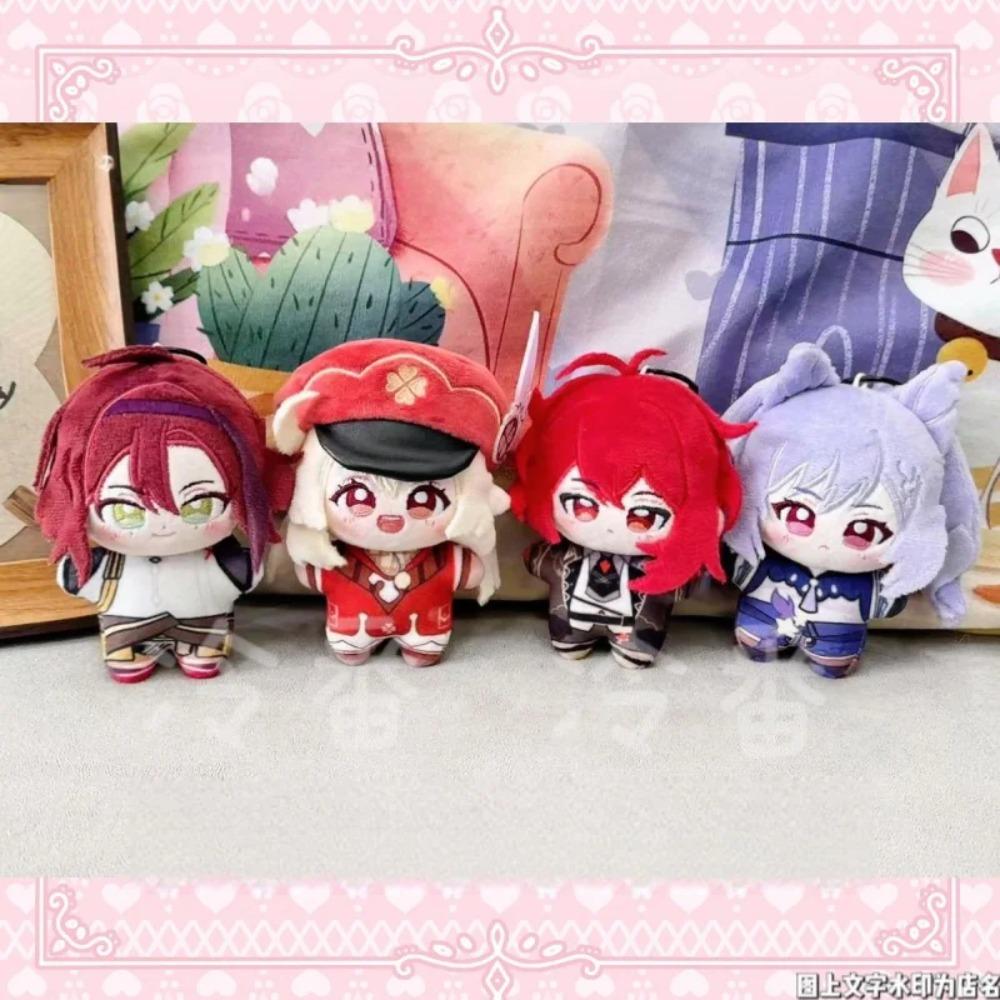 Genshin Impact 10cm Plush Doll Raiden Shogun Yae Miko Kamisato Ayaka Kokomi Pendant Keychain Anime Cosplay Stuffed Doll Kid Gift