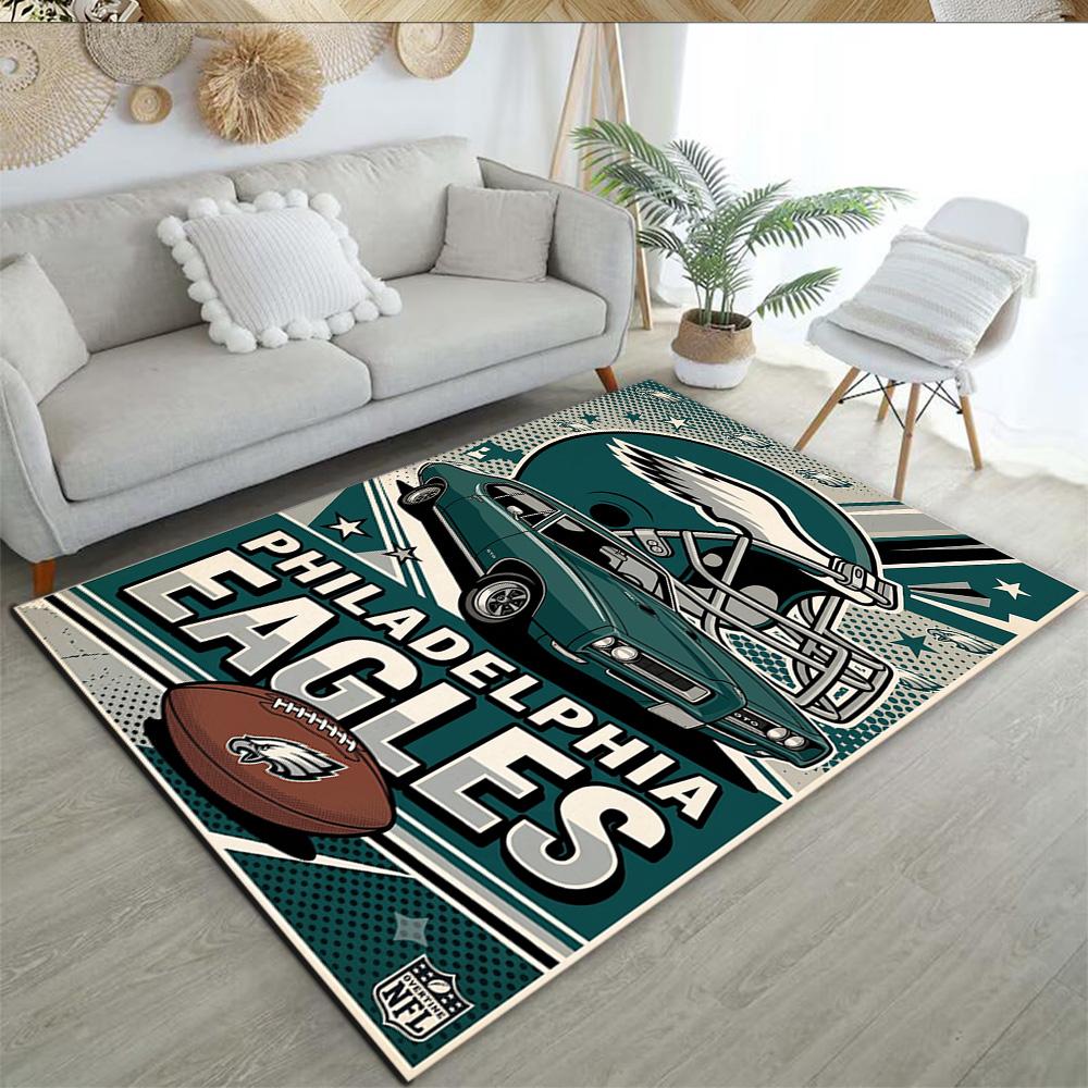 Philadelphia Eagles Customizable Name Area Rug Perfect For Outdoor Living Rooms Study Room Hallway Antislip Rug Decorate Offices