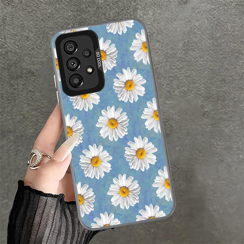 Daisy Flowers Aesthetics Soft Phone Case for Samsung A17 A16 A15 A14 A13 A57 A56 A55 A54 A53 A37 A36 A35 A34 A33 A26 A25 A24 A23