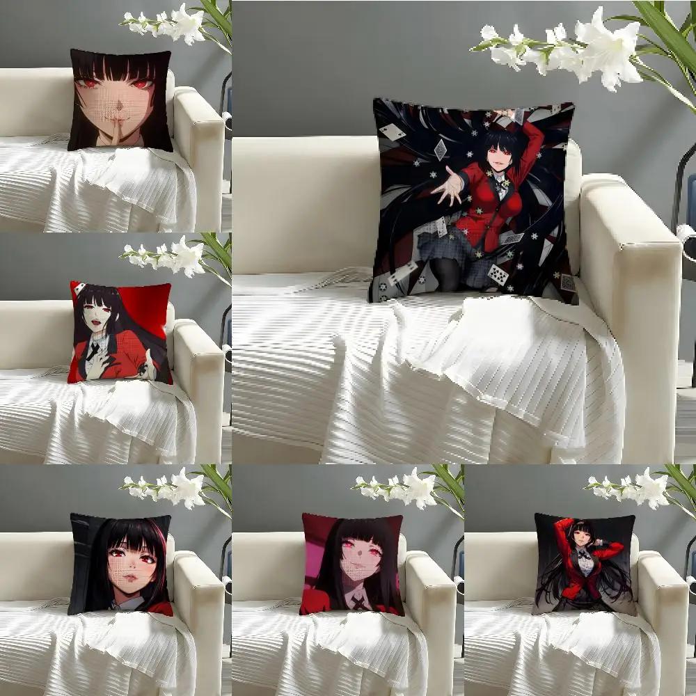 Anime Comics K-Kakegurui Yumeko Jabami Pillow Case linen pillow case sofa home decor cushion cover cushion cove