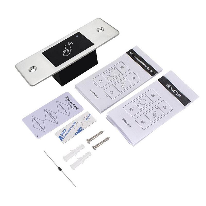 9-18V RFID-Leser Schlüsseloser Türöffner Metall Zugangskontroll-Scanner 100 Benutzer Mini IP66 Wasserdicht Eingebetteter Fingerabdruck-Leser