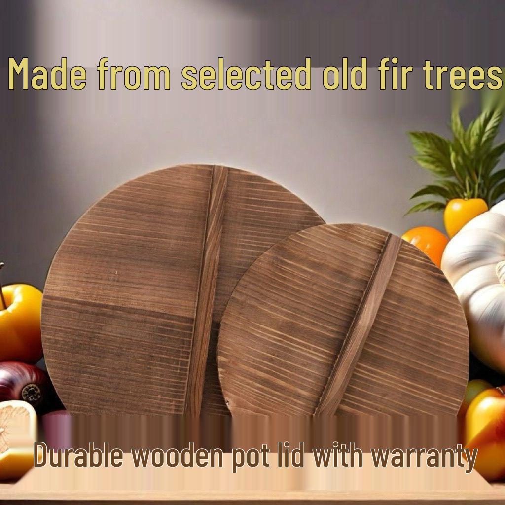 Solid Cedar Wood Pot Lid for Pans & Lids Replacement 24cm Wooden Lid